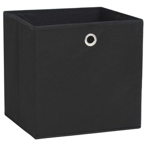 Schwarze Aufbewahrungsboxen, 10er Set