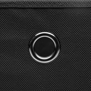 Aufbewahrungsboxen mit Deckel Schwarz 28x28x28cm, 10er-Set