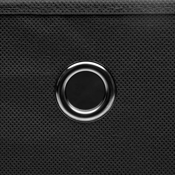 Aufbewahrungsboxen mit Deckel Schwarz 28x28x28cm, 10er-Set