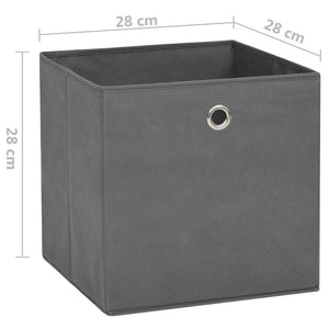 Faltboxen 4er Set Grau 28x28x28cm