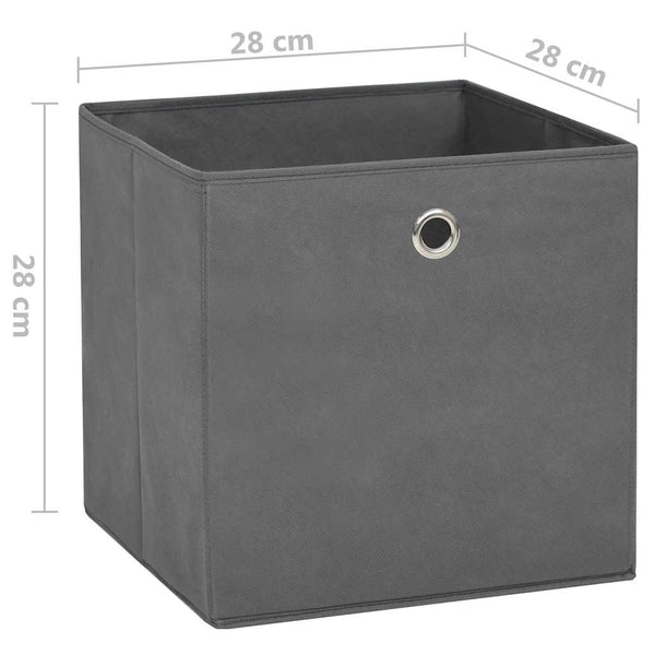 Faltboxen 4er Set Grau 28x28x28cm