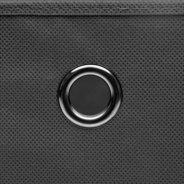 Aufbewahrungsboxen mit Deckel Grau 4er Set