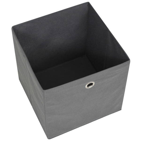vidaXL Storage Boxes 10 pcs. Non-woven Fabric 28x28x28 cm Grey