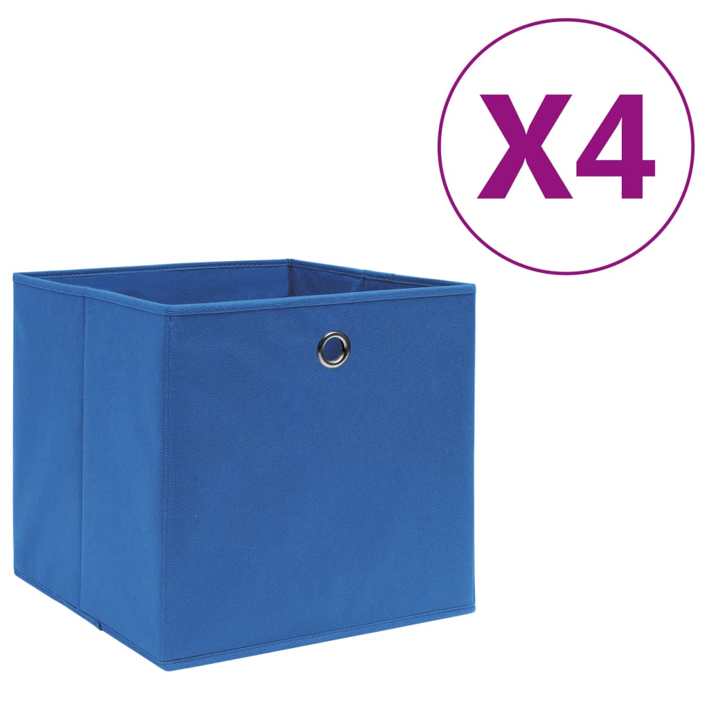 Blaue Aufbewahrungsboxen, 4er Set