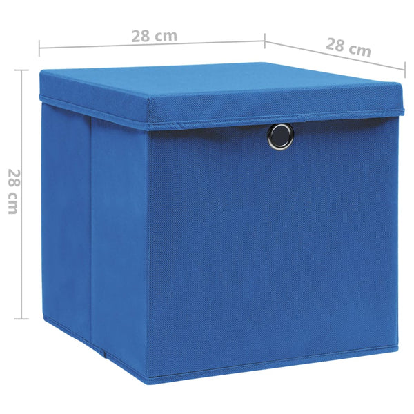 Aufbewahrungsboxen Blau 28x28x28cm, 10er Set