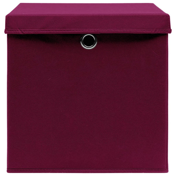 Aufbewahrungsboxen Dunkelrot 28x28x28cm, 4er Set