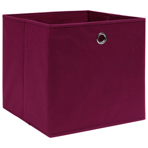 Aufbewahrungsboxen Dunkelrot 28x28x28cm, 10er Set