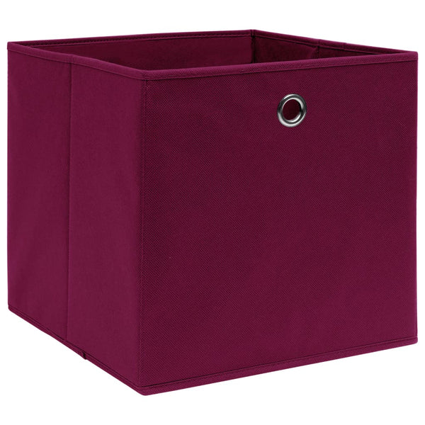 Aufbewahrungsboxen Dunkelrot 28x28x28cm, 10er Set