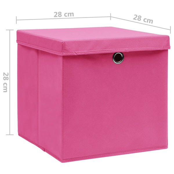Aufbewahrungsboxen Rosa 28x28x28 cm, 4er-Set