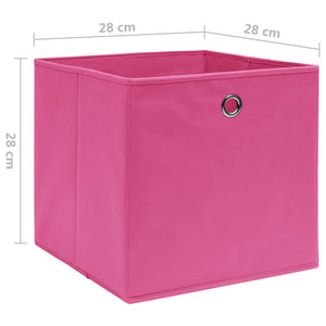 Rosa Aufbewahrungsboxen 28x28x28cm, 10er Set