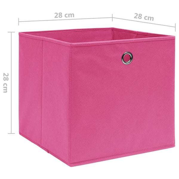 Rosa Aufbewahrungsboxen 28x28x28cm, 10er Set