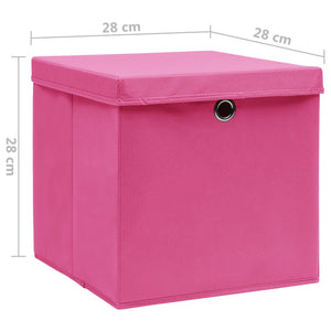 Aufbewahrungsboxen Rosa 28x28x28 cm, 10er-Set