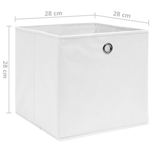 Faltboxen 4er Set Weiß 28x28x28cm