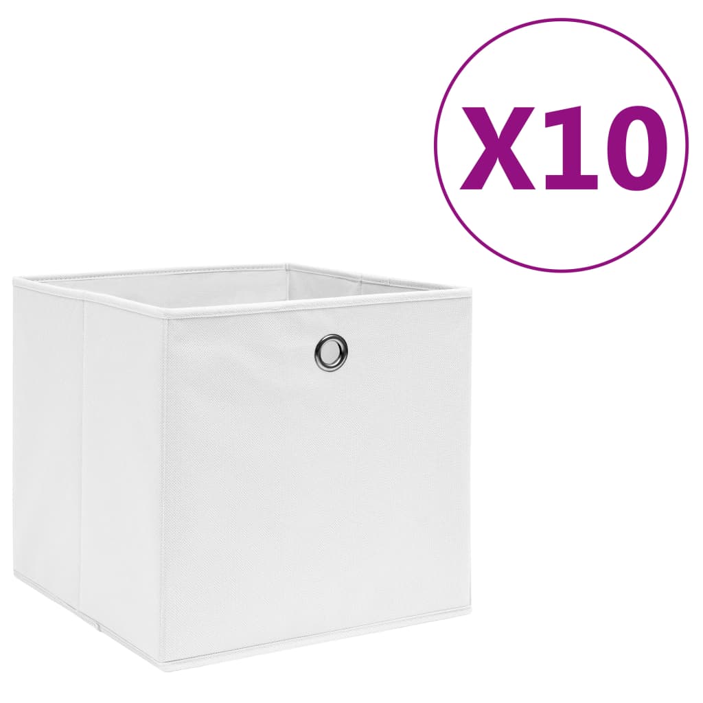 Aufbewahrungsboxen Weiß, 10er Set