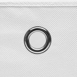Aufbewahrungsboxen mit Deckel, 10er Set, 28x28x28 cm, Weiß
