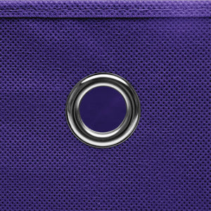 Lila Aufbewahrungsboxen mit Deckel 28x28x28cm, 4er Set