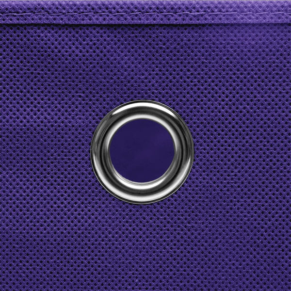 Lila Aufbewahrungsboxen mit Deckel 28x28x28cm, 4er Set