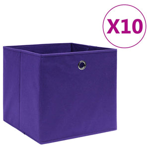 Lila Aufbewahrungsboxen 28x28x28cm, 10er-Set