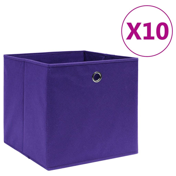 Lila Aufbewahrungsboxen 28x28x28cm, 10er-Set