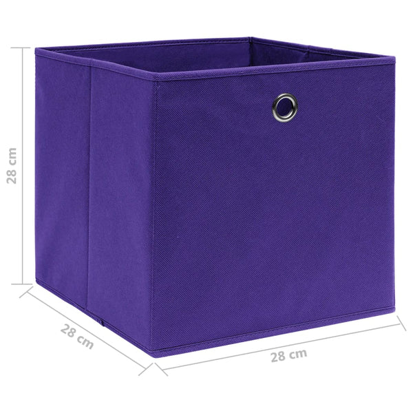 Lila Aufbewahrungsboxen 28x28x28cm, 10er-Set