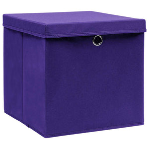 Aufbewahrungsboxen Lila 28x28x28 cm, 10er Set