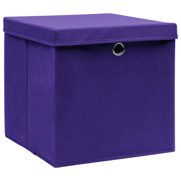 Aufbewahrungsboxen Lila 28x28x28 cm, 10er Set