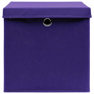 Aufbewahrungsboxen Lila 28x28x28 cm, 10er Set