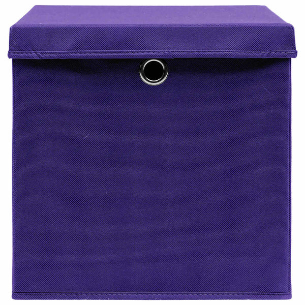 Aufbewahrungsboxen Lila 28x28x28 cm, 10er Set