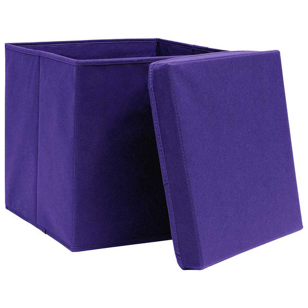 Aufbewahrungsboxen Lila 28x28x28 cm, 10er Set