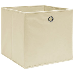 Creme Aufbewahrungsboxen 28x28x28cm, 4er Set