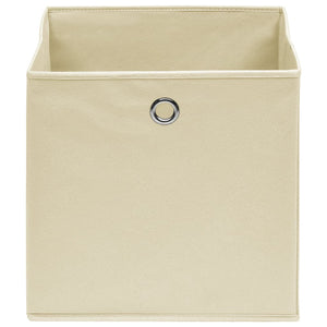 Creme Aufbewahrungsboxen 28x28x28cm, 4er Set