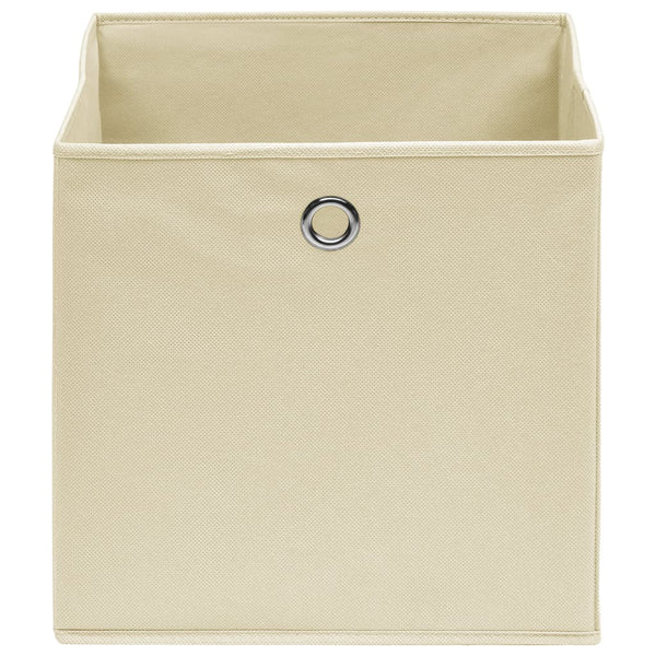 Creme Aufbewahrungsboxen 28x28x28cm, 4er Set
