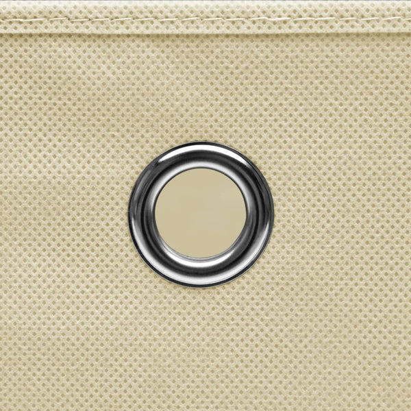 Creme Aufbewahrungsboxen 28x28x28cm, 4er Set