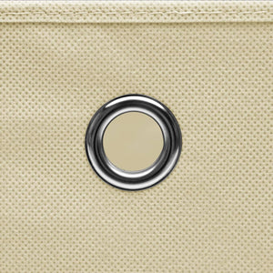 Aufbewahrungsboxen Creme 28x28x28 cm, 10er-Set