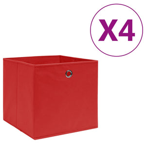 Aufbewahrungsboxen Rot, 4er Set