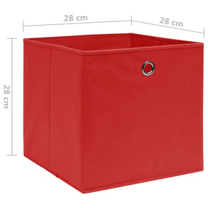 Aufbewahrungsboxen Rot, 4er Set