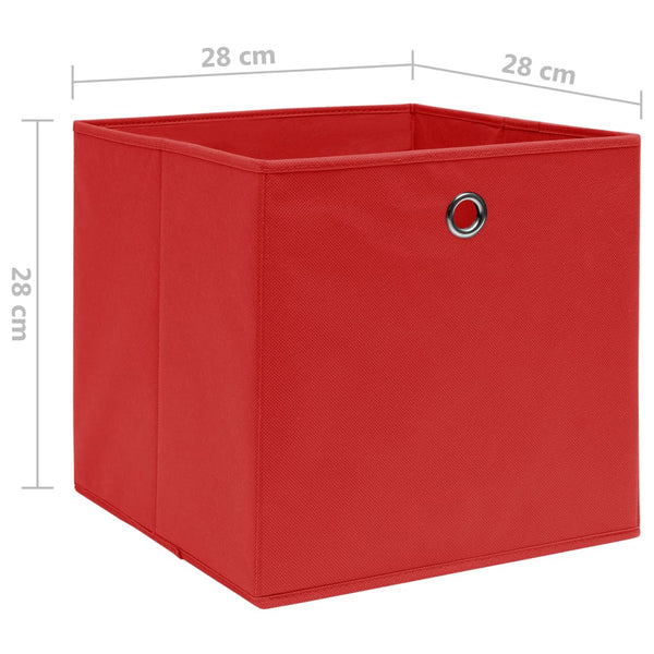 Aufbewahrungsboxen Rot, 4er Set