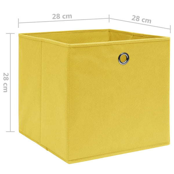 Gelbe Aufbewahrungsboxen 28x28x28cm, 4er-Set