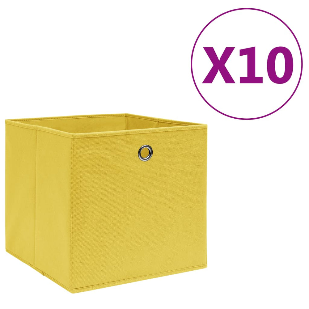 Gelbe Aufbewahrungsboxen, 10er Set