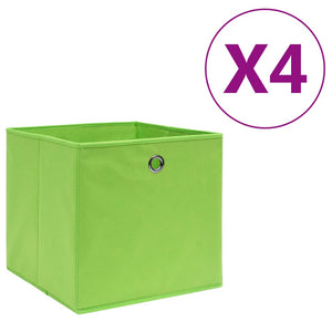 Grüne Aufbewahrungsboxen 28x28x28cm, 4er-Set