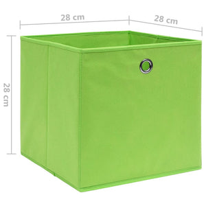 Grüne Aufbewahrungsboxen 28x28x28cm, 4er-Set