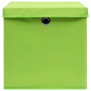 Grüne Aufbewahrungsboxen mit Deckel, 10er Set