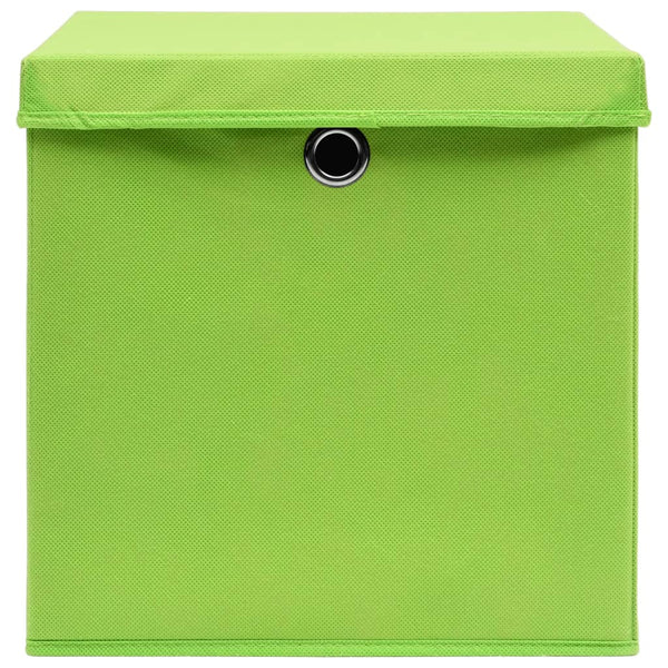 Grüne Aufbewahrungsboxen mit Deckel, 10er Set