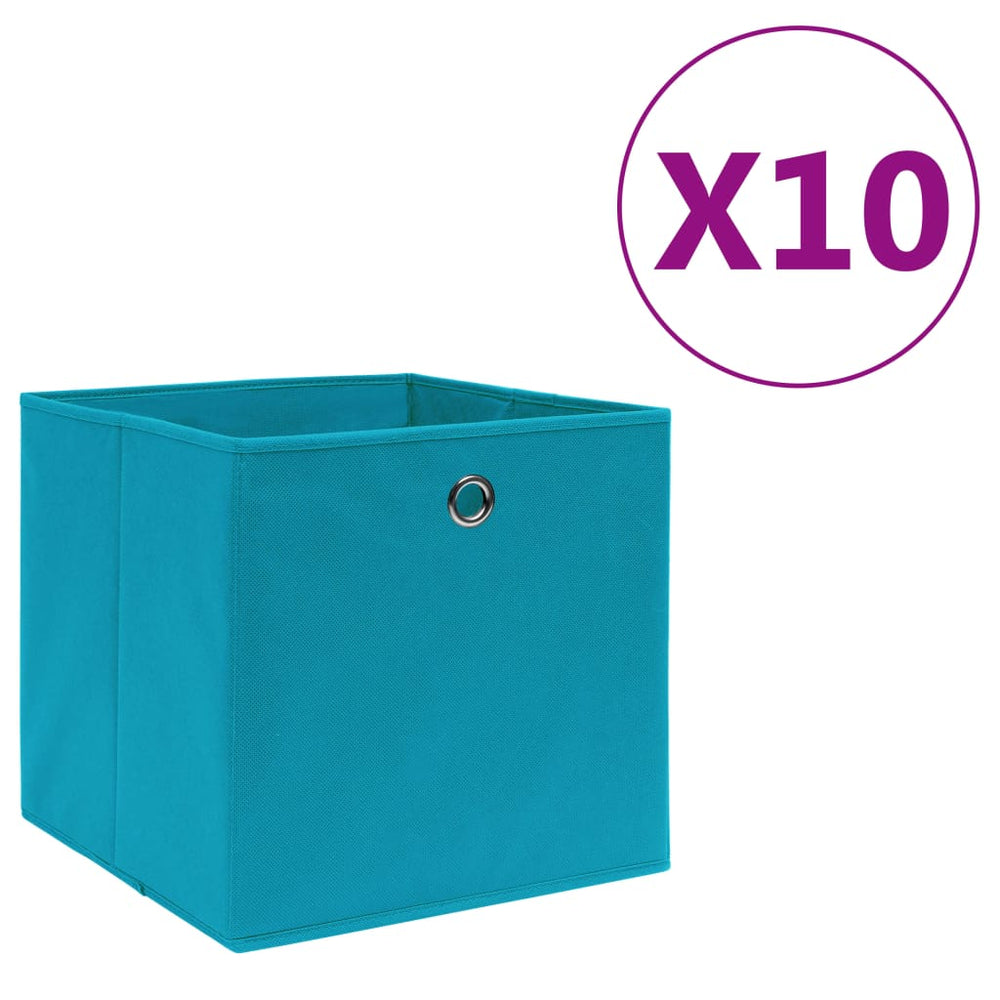 Aufbewahrungsboxen Babyblau 28x28x28 cm, 10er-Set