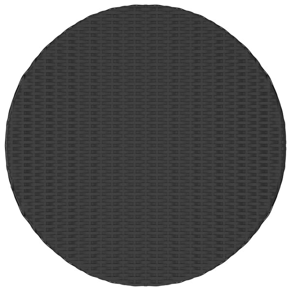 Gartentisch Schwarz 70x70x73 cm Poly Rattan