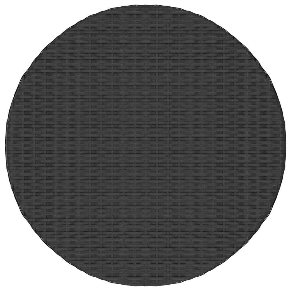 Teetisch Schwarz 68x68x30 cm Poly Rattan
