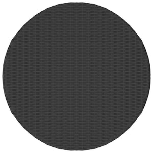 Teetisch Schwarz 68x68x30 cm Poly Rattan