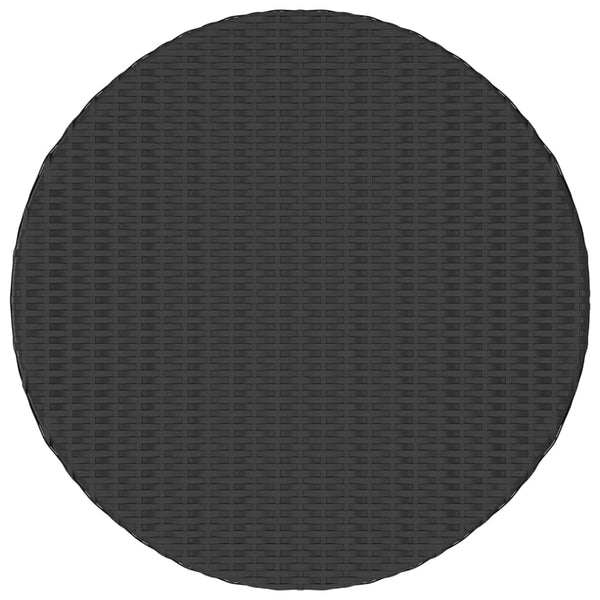 Teetisch Schwarz 68x68x30 cm Poly Rattan
