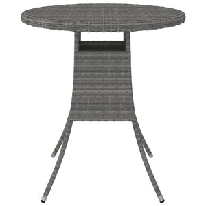 Gartentisch Grau 70x70x73 cm Poly Rattan