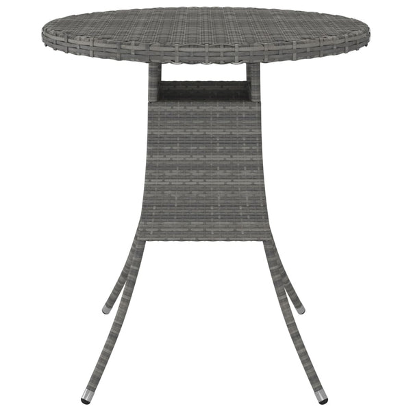 Gartentisch Grau 70x70x73 cm Poly Rattan